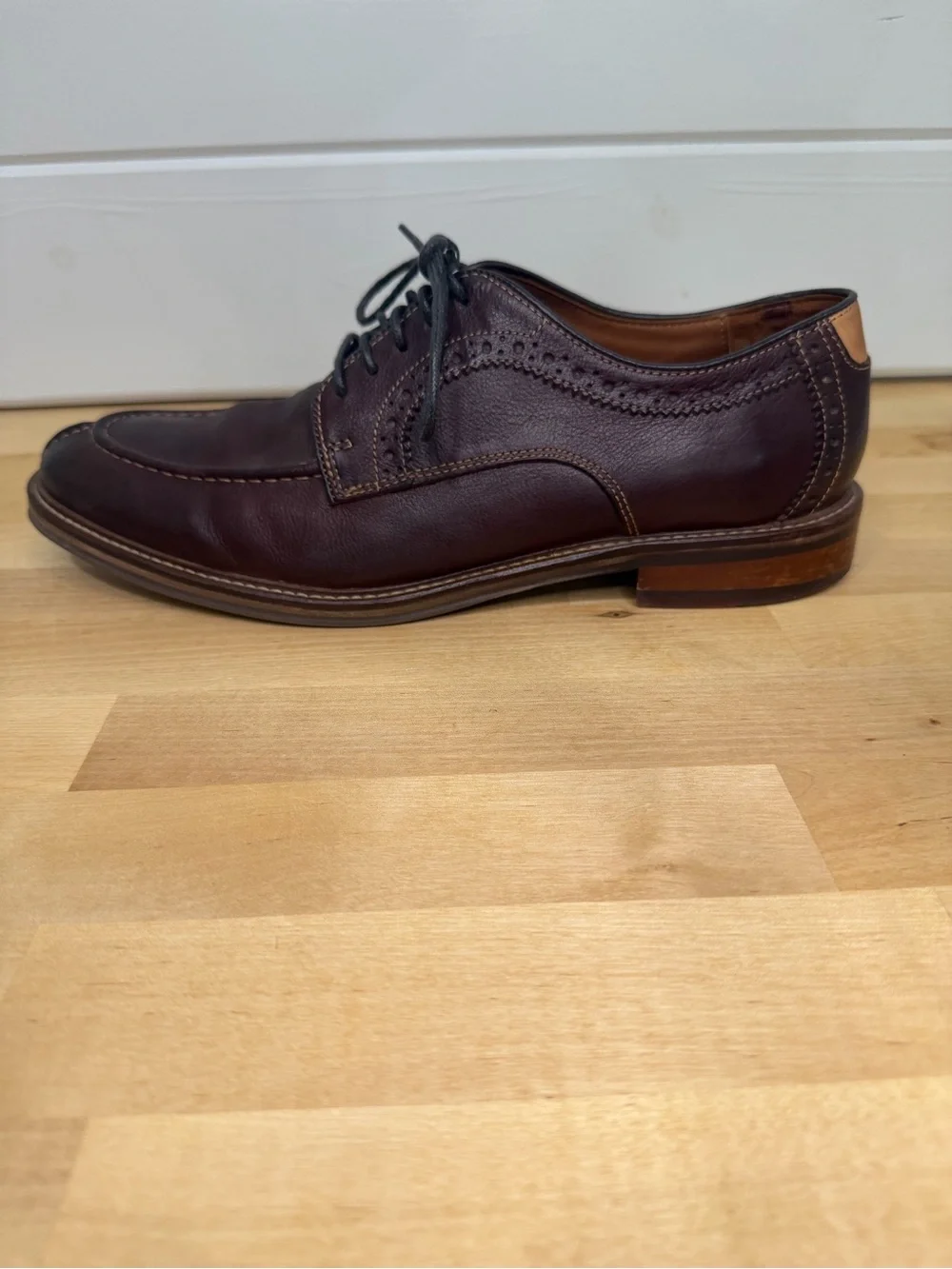 Johnston & Murphy Dark Brown Leather Split-Toe Derby Oxfords Men’s Size 9D